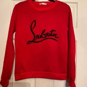 Red sweatshirt runs small